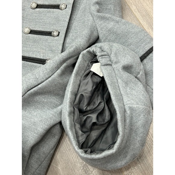 Rothschild Dress Coat & Hat Girls 2T Gray Military Style Double Breasted Winter - Picture 4 of 11